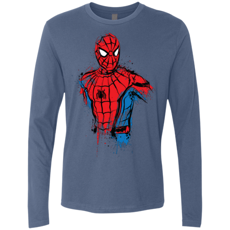 T-Shirts Indigo / S Spiderman- Friendly Neighborhood Men's Premium Long Sleeve