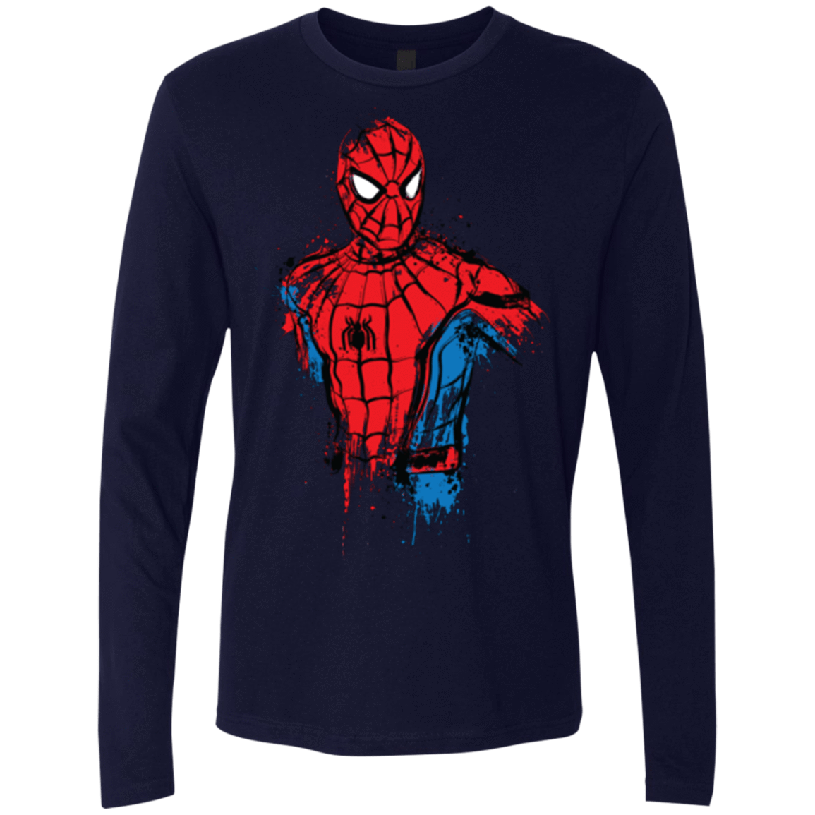 T-Shirts Midnight Navy / S Spiderman- Friendly Neighborhood Men's Premium Long Sleeve