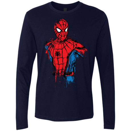 T-Shirts Midnight Navy / S Spiderman- Friendly Neighborhood Men's Premium Long Sleeve
