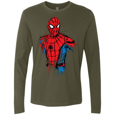 T-Shirts Military Green / S Spiderman- Friendly Neighborhood Men's Premium Long Sleeve