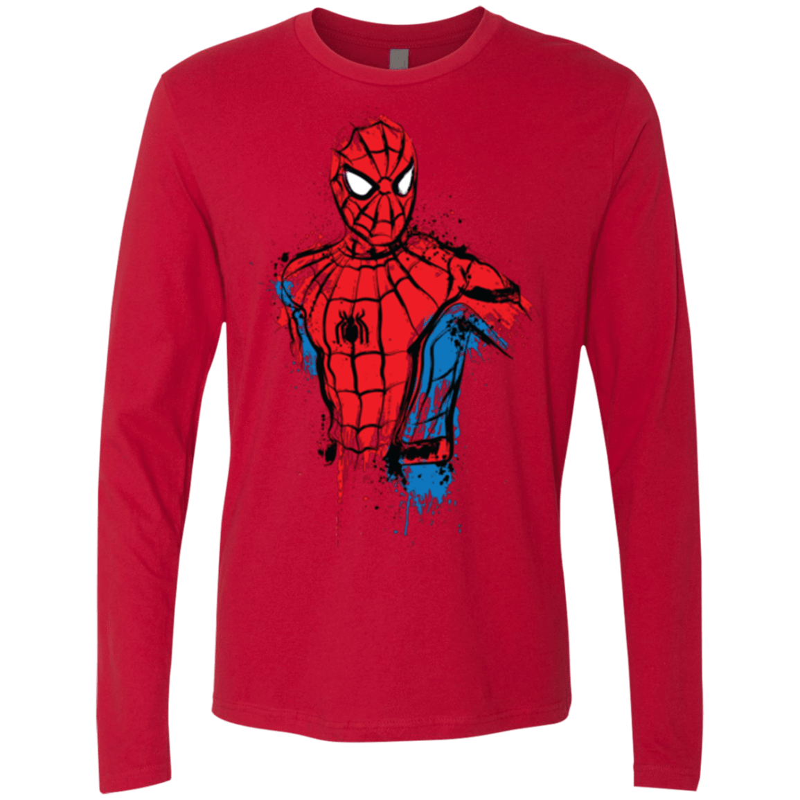 T-Shirts Red / S Spiderman- Friendly Neighborhood Men's Premium Long Sleeve
