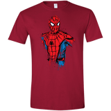 T-Shirts Cardinal Red / S Spiderman- Friendly Neighborhood Men's Semi-Fitted Softstyle