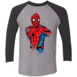 T-Shirts Premium Heather/Vintage Black / X-Small Spiderman- Friendly Neighborhood Men's Triblend 3/4 Sleeve