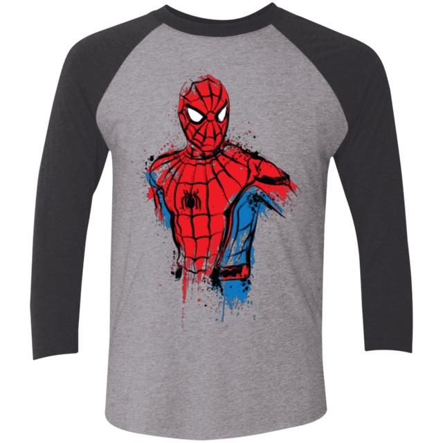T-Shirts Premium Heather/Vintage Black / X-Small Spiderman- Friendly Neighborhood Men's Triblend 3/4 Sleeve