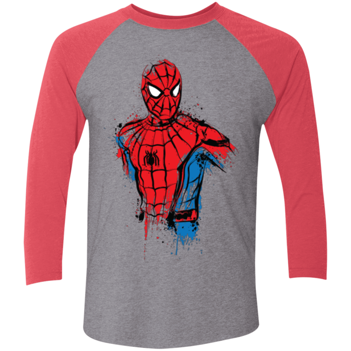 T-Shirts Premium Heather/Vintage Red / X-Small Spiderman- Friendly Neighborhood Men's Triblend 3/4 Sleeve