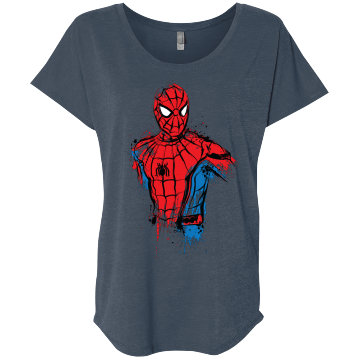 T-Shirts Indigo / X-Small Spiderman- Friendly Neighborhood Triblend Dolman Sleeve
