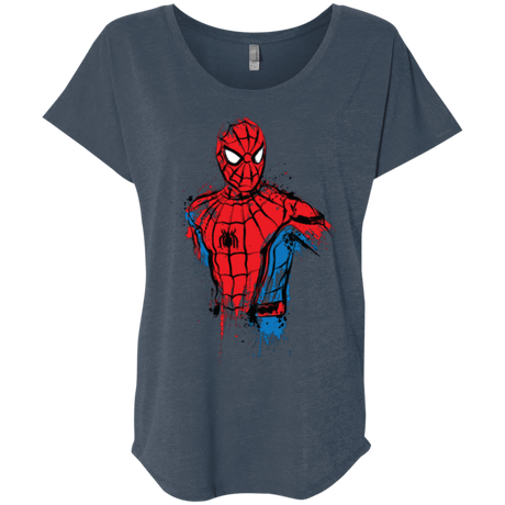 T-Shirts Indigo / X-Small Spiderman- Friendly Neighborhood Triblend Dolman Sleeve