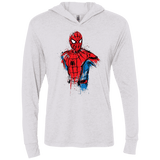 T-Shirts Heather White / X-Small Spiderman- Friendly Neighborhood Triblend Long Sleeve Hoodie Tee