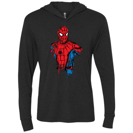 T-Shirts Vintage Black / X-Small Spiderman- Friendly Neighborhood Triblend Long Sleeve Hoodie Tee
