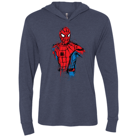 T-Shirts Vintage Navy / X-Small Spiderman- Friendly Neighborhood Triblend Long Sleeve Hoodie Tee