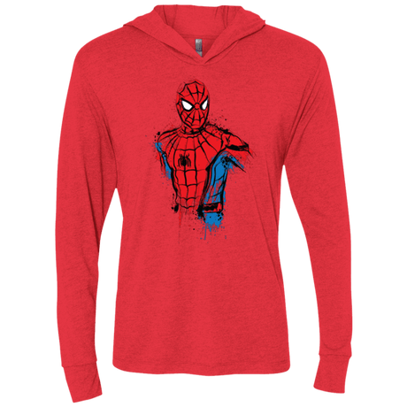 T-Shirts Vintage Red / X-Small Spiderman- Friendly Neighborhood Triblend Long Sleeve Hoodie Tee