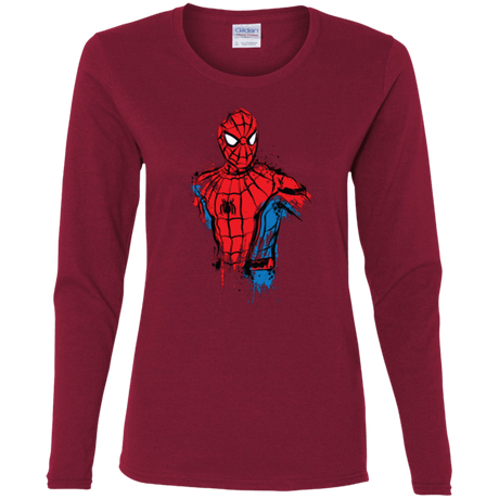 T-Shirts Cardinal / S Spiderman- Friendly Neighborhood Women's Long Sleeve T-Shirt