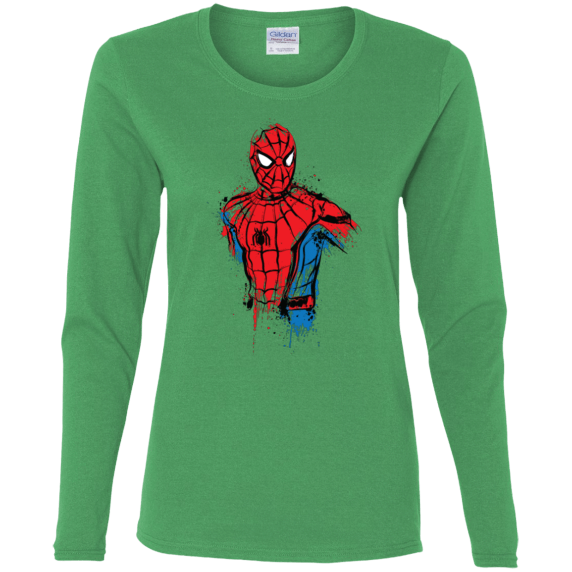 T-Shirts Irish Green / S Spiderman- Friendly Neighborhood Women's Long Sleeve T-Shirt