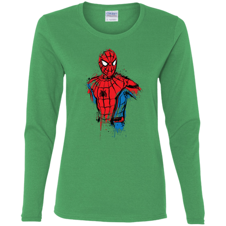 T-Shirts Irish Green / S Spiderman- Friendly Neighborhood Women's Long Sleeve T-Shirt