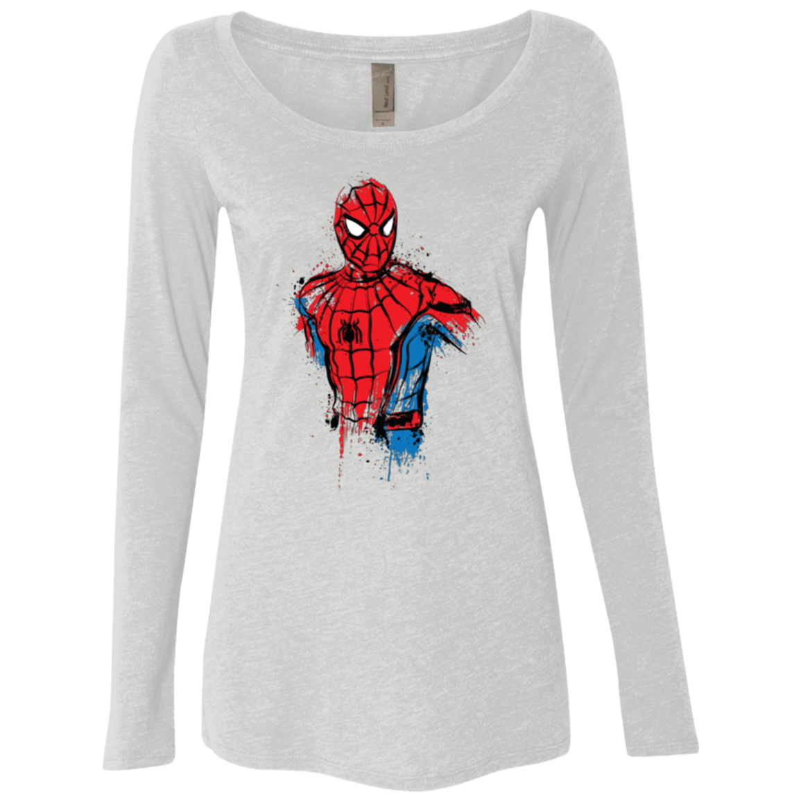 T-Shirts Heather White / S Spiderman- Friendly Neighborhood Women's Triblend Long Sleeve Shirt