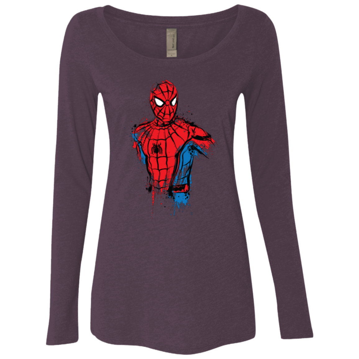 T-Shirts Vintage Purple / S Spiderman- Friendly Neighborhood Women's Triblend Long Sleeve Shirt