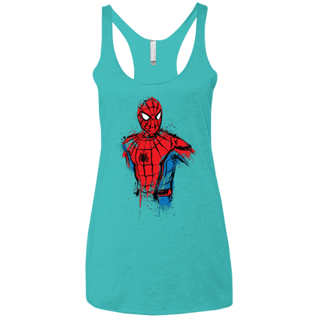 T-Shirts Tahiti Blue / X-Small Spiderman- Friendly Neighborhood Women's Triblend Racerback Tank