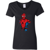 T-Shirts Black / S Spiderman- Friendly Neighborhood Women's V-Neck T-Shirt