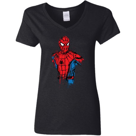 T-Shirts Black / S Spiderman- Friendly Neighborhood Women's V-Neck T-Shirt