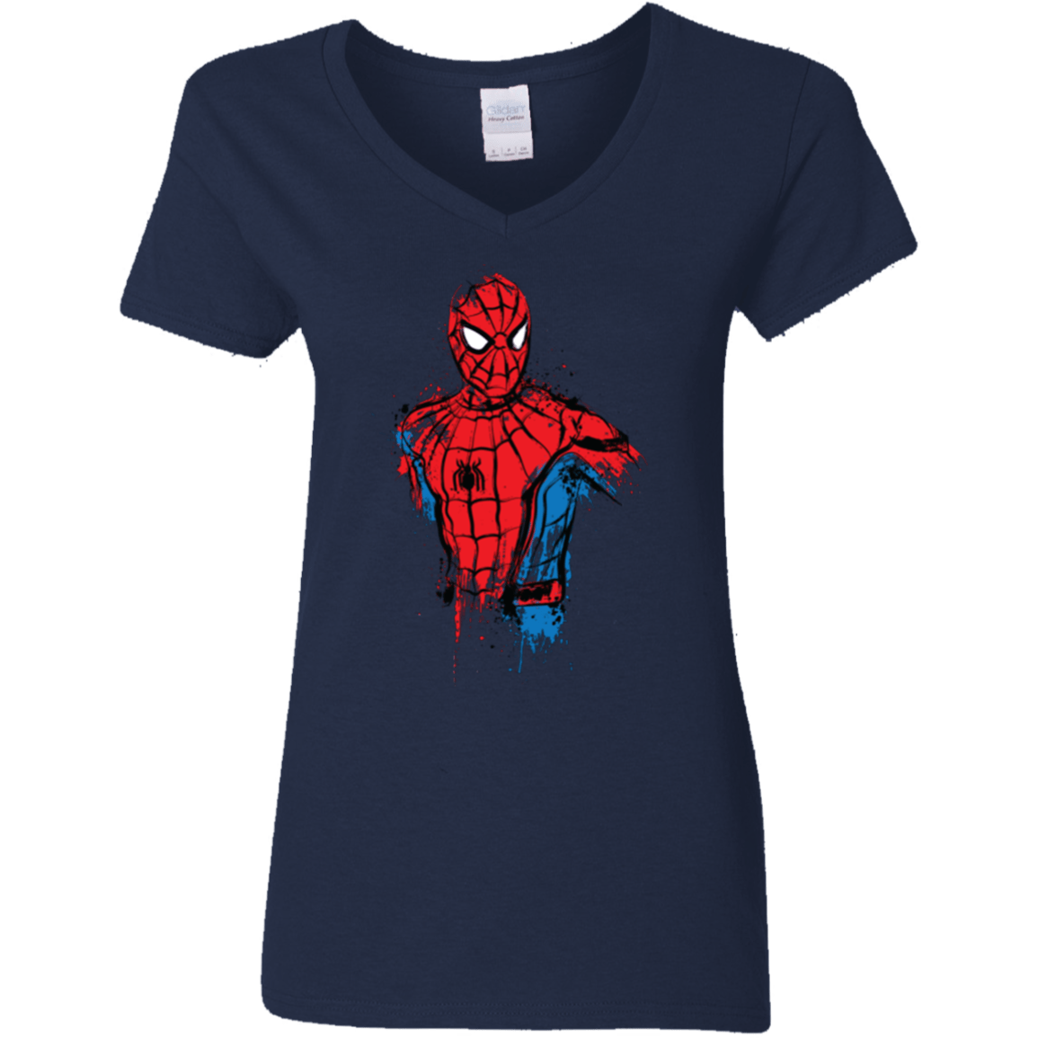 T-Shirts Navy / S Spiderman- Friendly Neighborhood Women's V-Neck T-Shirt