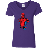 T-Shirts Purple / S Spiderman- Friendly Neighborhood Women's V-Neck T-Shirt