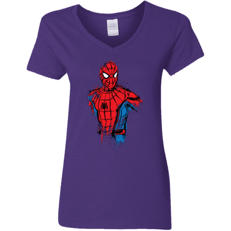 T-Shirts Purple / S Spiderman- Friendly Neighborhood Women's V-Neck T-Shirt