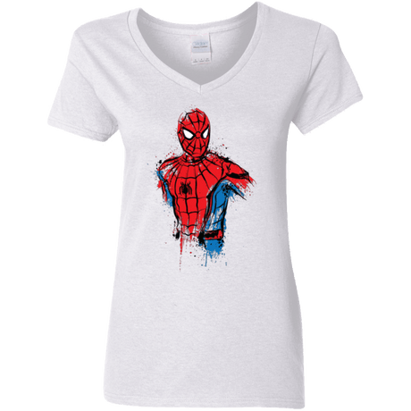 T-Shirts White / S Spiderman- Friendly Neighborhood Women's V-Neck T-Shirt