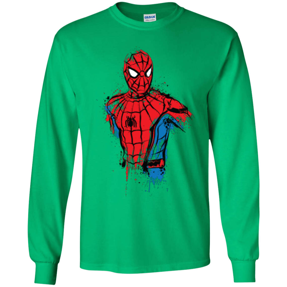 T-Shirts Irish Green / YS Spiderman- Friendly Neighborhood Youth Long Sleeve T-Shirt