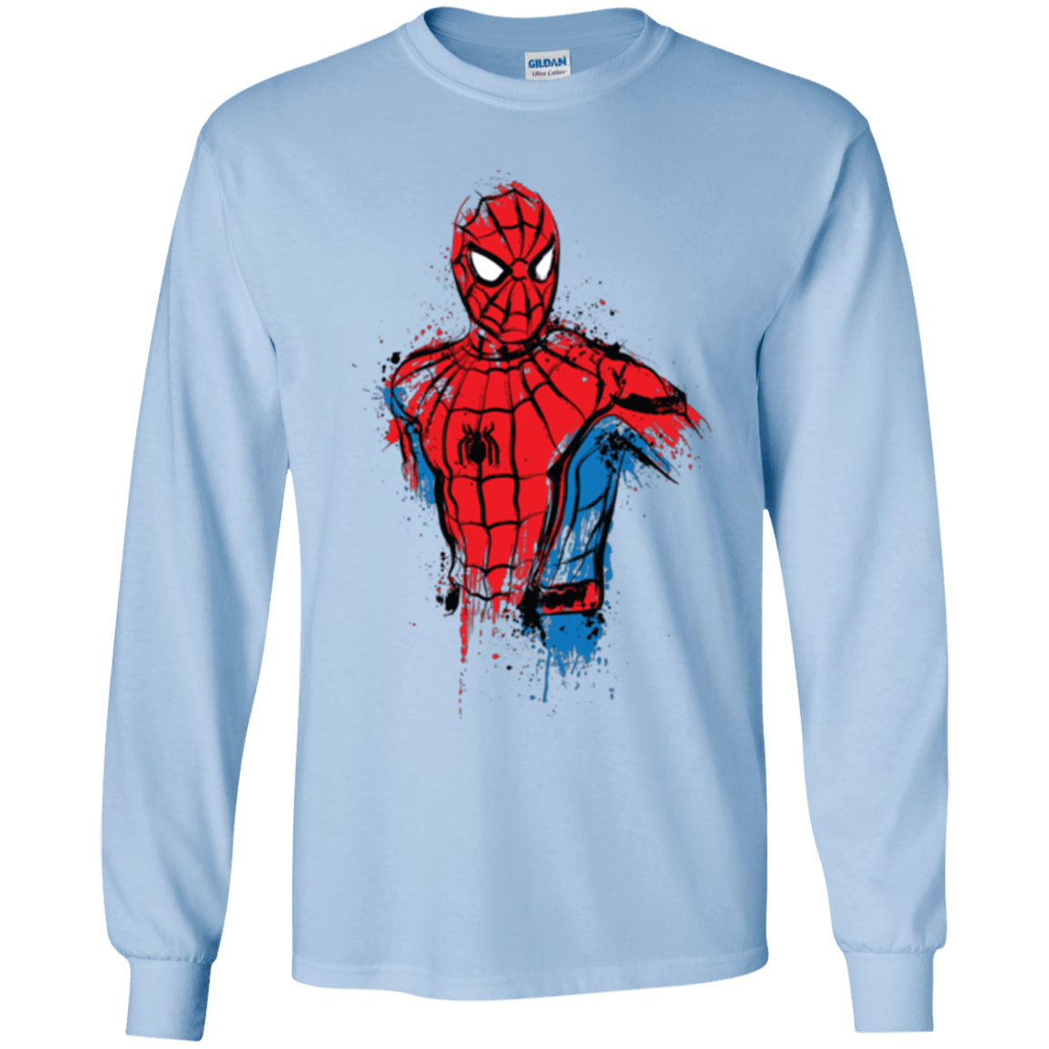 T-Shirts Light Blue / YS Spiderman- Friendly Neighborhood Youth Long Sleeve T-Shirt