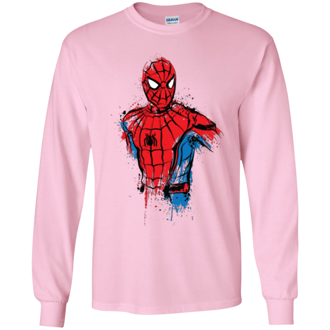 T-Shirts Light Pink / YS Spiderman- Friendly Neighborhood Youth Long Sleeve T-Shirt