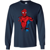 T-Shirts Navy / YS Spiderman- Friendly Neighborhood Youth Long Sleeve T-Shirt