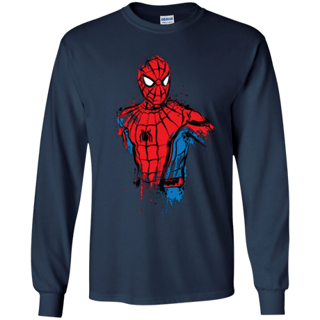 T-Shirts Navy / YS Spiderman- Friendly Neighborhood Youth Long Sleeve T-Shirt