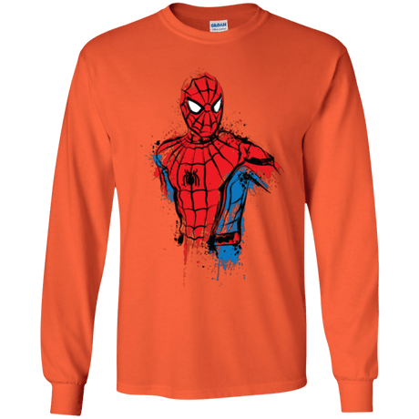 T-Shirts Orange / YS Spiderman- Friendly Neighborhood Youth Long Sleeve T-Shirt
