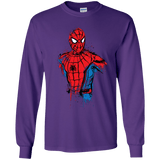 T-Shirts Purple / YS Spiderman- Friendly Neighborhood Youth Long Sleeve T-Shirt