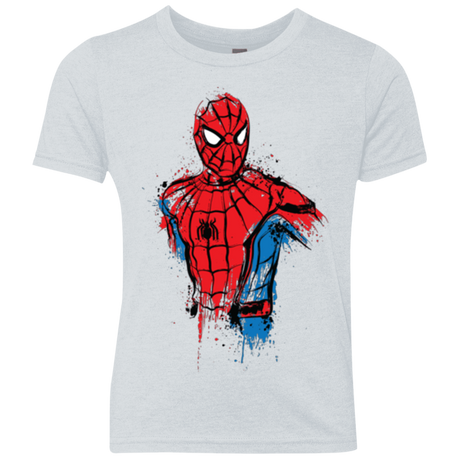 T-Shirts Heather White / YXS Spiderman- Friendly Neighborhood Youth Triblend T-Shirt