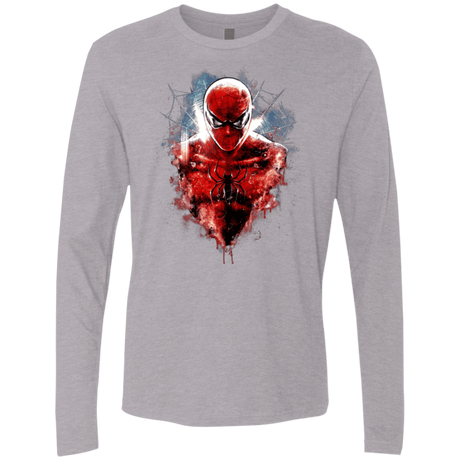T-Shirts Heather Grey / Small Spiderman Men's Premium Long Sleeve