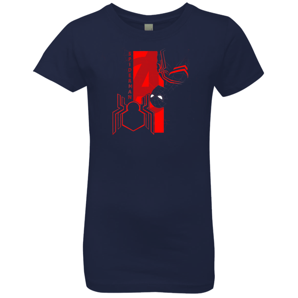 T-Shirts Midnight Navy / YXS Spiderman Profile Girls Premium T-Shirt