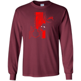 T-Shirts Maroon / S Spiderman Profile Men's Long Sleeve T-Shirt