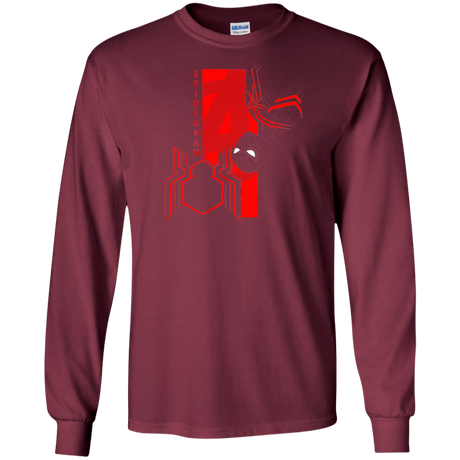 T-Shirts Maroon / S Spiderman Profile Men's Long Sleeve T-Shirt