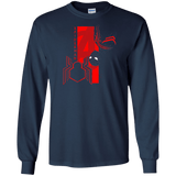 T-Shirts Navy / S Spiderman Profile Men's Long Sleeve T-Shirt