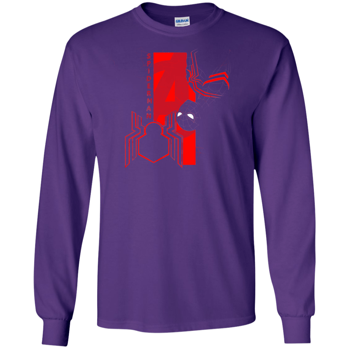 T-Shirts Purple / S Spiderman Profile Men's Long Sleeve T-Shirt