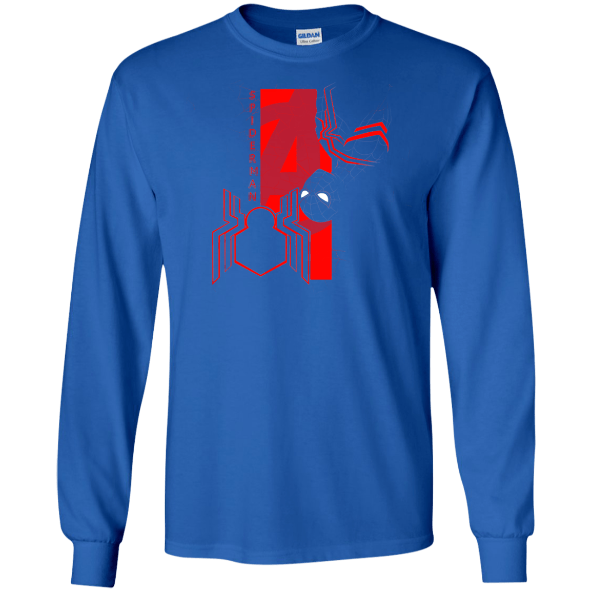 T-Shirts Royal / S Spiderman Profile Men's Long Sleeve T-Shirt