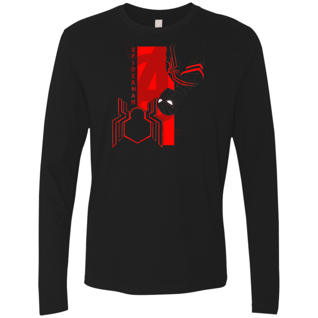 T-Shirts Black / S Spiderman Profile Men's Premium Long Sleeve