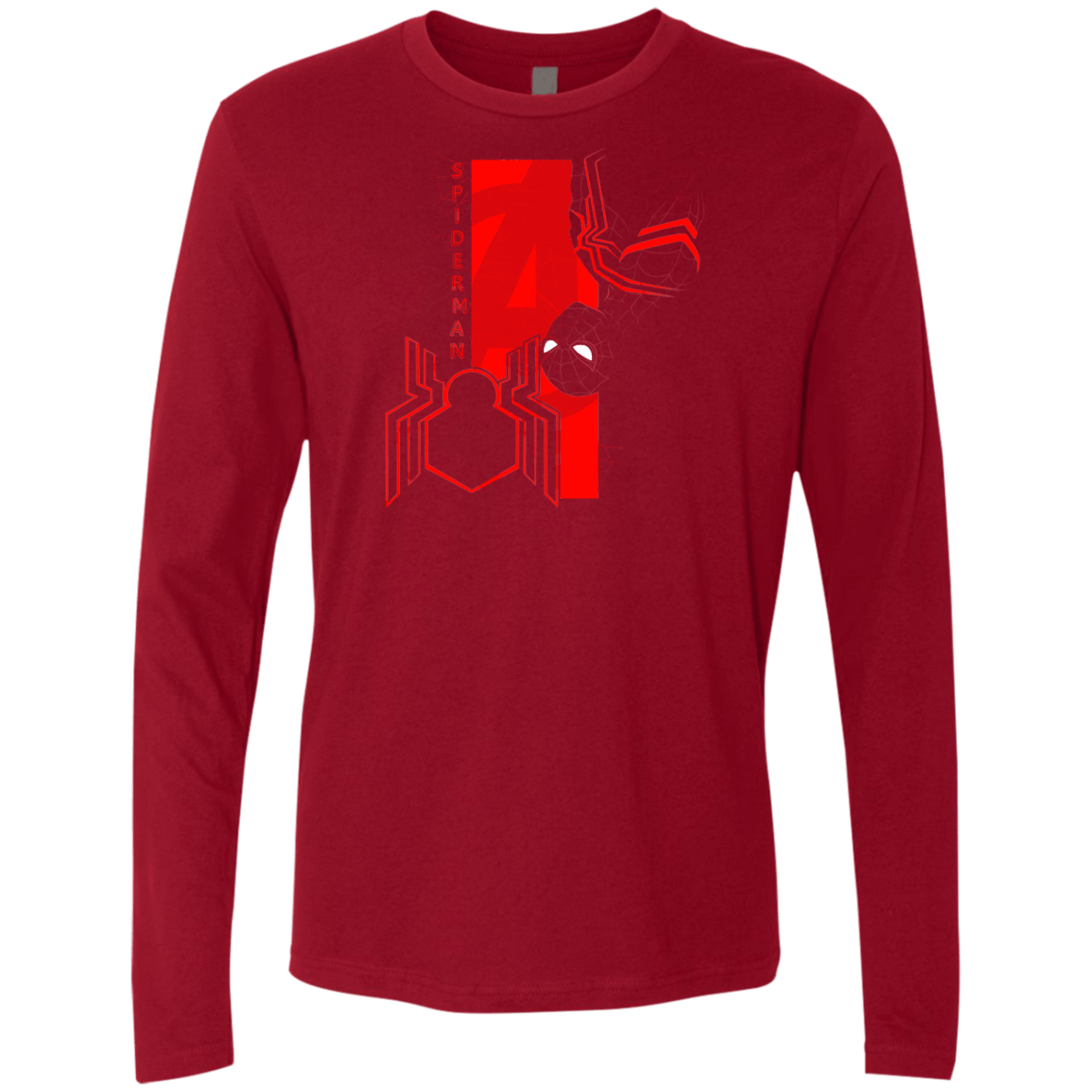 T-Shirts Cardinal / S Spiderman Profile Men's Premium Long Sleeve