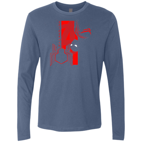 T-Shirts Indigo / S Spiderman Profile Men's Premium Long Sleeve