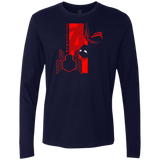 T-Shirts Midnight Navy / S Spiderman Profile Men's Premium Long Sleeve
