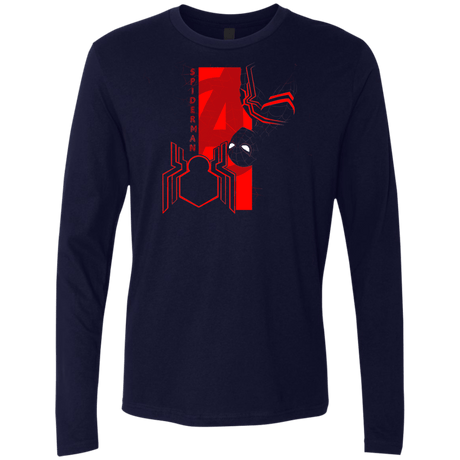 T-Shirts Midnight Navy / S Spiderman Profile Men's Premium Long Sleeve