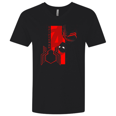 T-Shirts Black / X-Small Spiderman Profile Men's Premium V-Neck