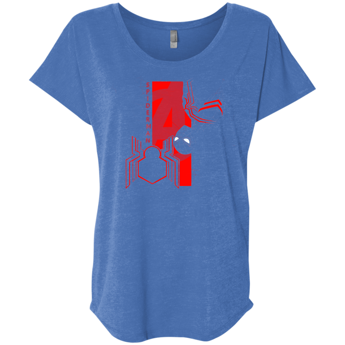T-Shirts Vintage Royal / X-Small Spiderman Profile Triblend Dolman Sleeve