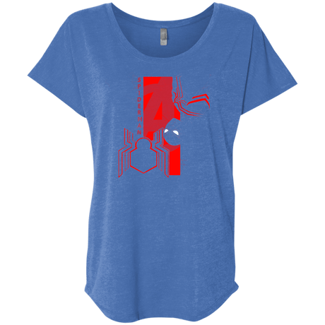 T-Shirts Vintage Royal / X-Small Spiderman Profile Triblend Dolman Sleeve